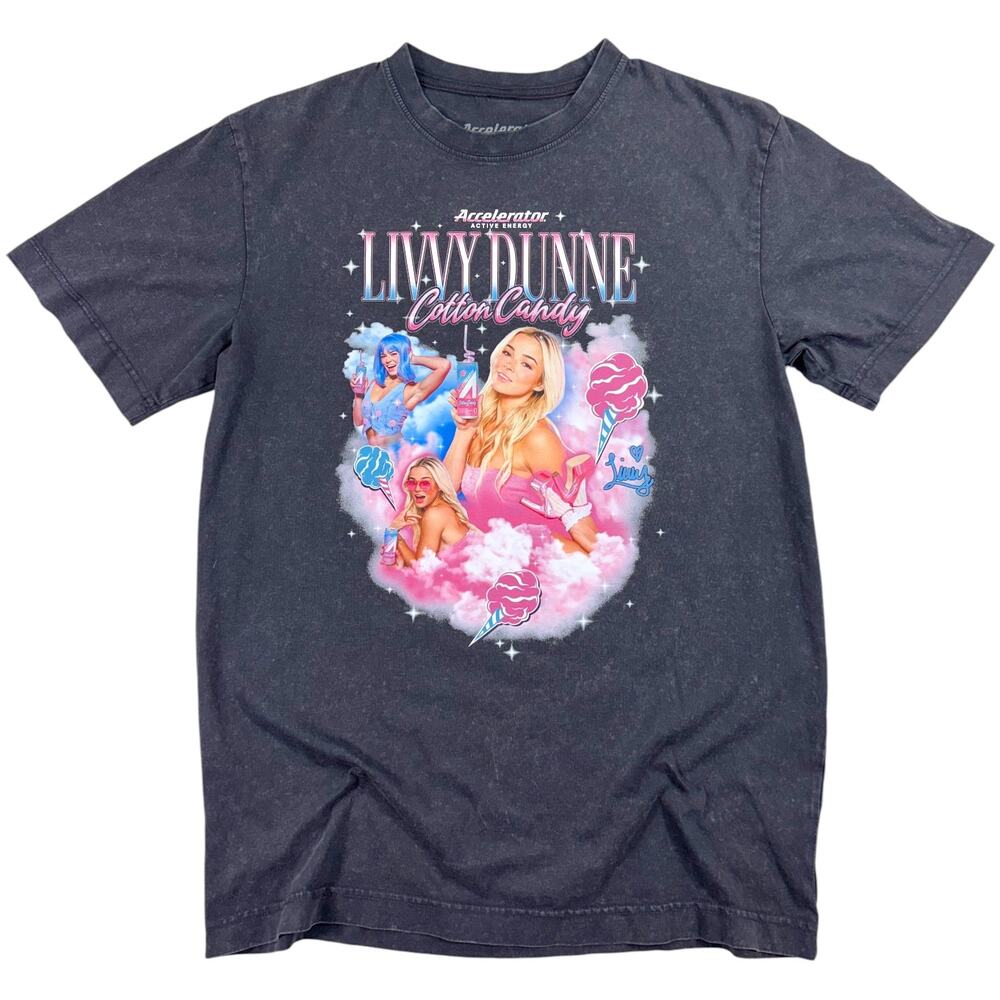 Olivia Livvy Dunne Accelerator Energy T-Shirt Men's Medium Cotton Candy Promo